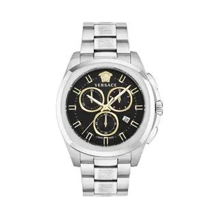 Versace, Armbanduhr, VE7CA0723 New Chronograph Geo, Silber, (Chronograph, 43 mm)
