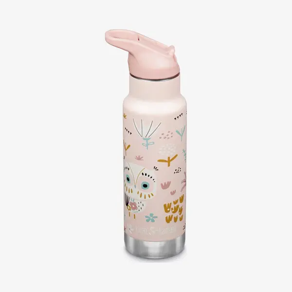 Klean Kanteen Kids Water Bottle With Straw | Insulated 350ml Drinks Bottle | 100% Leakproof | Flip And Seal Sports Lid | Childrens Metal Flask | thumbnail