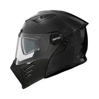 Simpson Darksome Carbon ECE22.06 Systeemhelm - Maat S - Helm