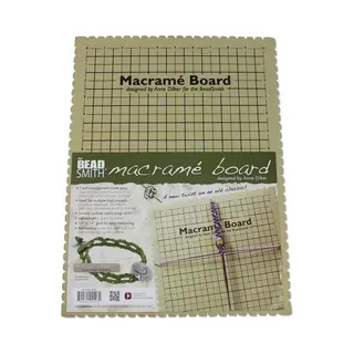 The Beadsmith Macrame Board, 11.5 X 15.5 Inches, 0.5-inch-Thick Foam, 10x14 Grid For Measuring, Bracelet Project With Instructions Included, Create