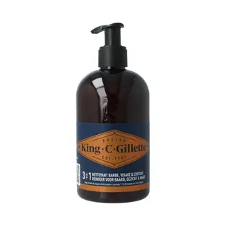 King C. Gillette Baard- En Gezichtsreiniger 350 Ml