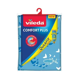 Vileda Comfort Plus Strijkplankhoes Katoen, Schuim, Polyester, Polyurethaan Roze, Wit