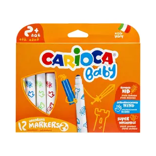 Carioca Marker 2+ Filzstift Extradick Mehrfarbig 12 Stück(e)