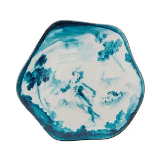 Diesel Living With Seletti - Dessertteller Classic On Acid - Blau - Feines Porzellan - Designer Diesel Creative Team