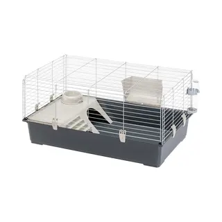Ferplast Kleintierkäfig Rabbit 100 - Grau, Ca. L 95 X B 57 X H 46 Cm