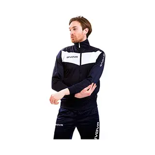 Givova Visa Tracksuit, Man, Multicolor (Dark Blue/White), M