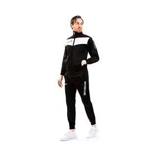 Givova, TR018, Herren AA8Visa Trainingsanzug, Mehrfarbig (schwarz/weiss), M