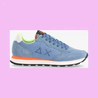 SUN68 Hommes Baskets Basses Cuir Z36102, Bleu Clair, 41 Eu