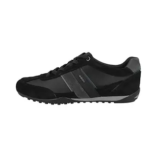 Geox Herren U Wells C Sneaker, Black Dk Jeans, 42 Eu