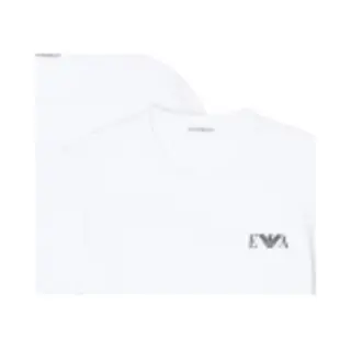 Emporio Armani Man's Bold Monogram T-Shirt Mit Rundhalsausschnitt, Weiß, Xxl, Tailliert, 2er-Pack, Weiß/weiß, Xxl