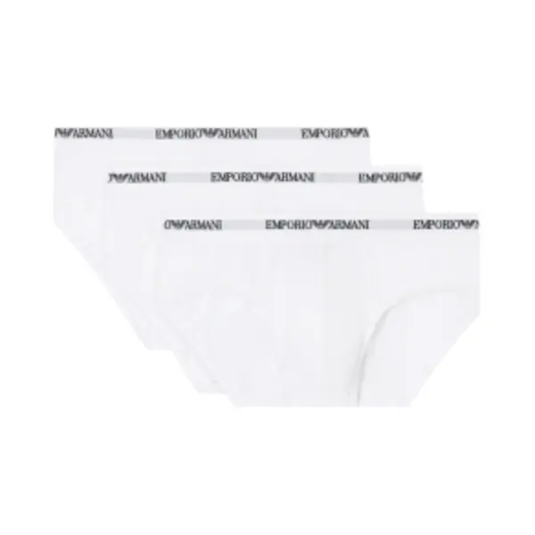 Emporio Armani Man's Core Logoband 3-Pack Slip, Weiß, Xxl thumbnail