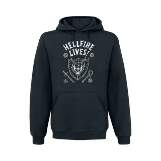 Stranger Things Season 5 - Hellfire Lives! Kapuzenpullover Schwarz In L