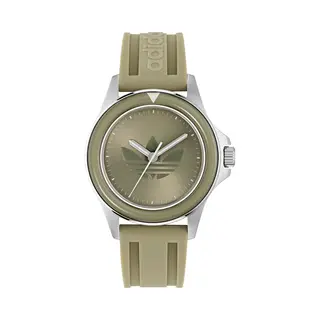 Adidas Originals Expression One AOFH24509 Horloge - Siliconen - Groen - Ø 44 Mm