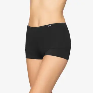 Avet 3844 Dames Boxershort Microfiber - Dames Polyamide Hoge Onderbroek - Badstof Kruisje - Ondergoed - M - Zwart