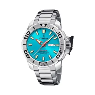 Festina Herren Uhr Analog Aus Edelstahl 316L Silber - Quarzwerk - Kalender - Saphirglas Mit Hoher Widerstandsfähigkeit - Wasserdicht Bis 20 Atm