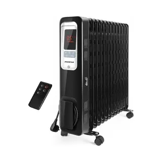 Aigostar Oil Monster – Olieradiator - Elektrische Kachel - 2500W Heater - Oliegevulde Radiator - Timer - 3 Standen - Zwart
