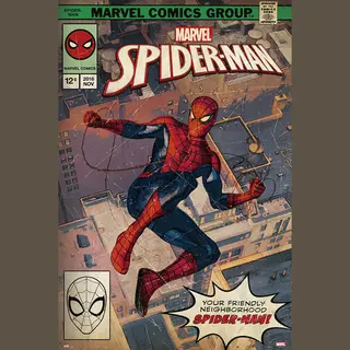 Grupo Erik Marvel Spider-Man Comic Cover Poster - 36 X 24 In / 91.5 X 61 Cm