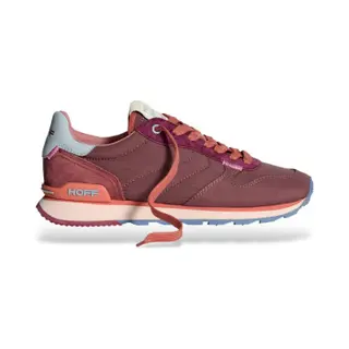 Hoff Für Damen. 22517004 Maroon Leichtathletik-Trainer Aus Leder (41), Wohnung, Schnürsenkel, Lässig, Kastanienbraun