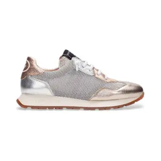 Hispanitasvoor Vrouwen. CHV253869 Leren Sneakers Kansas Goud (39), Leer, Goudkleurig, 3 Tot 5 Cm, Veters, Casual