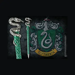 Noble Collection, Schrijfpennen, Harry Potter - Zweinstein Slytherin Biros (Goud)