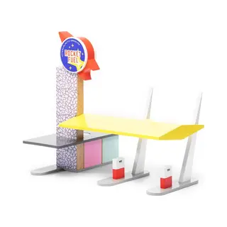 Candylab Toys Rocket Fuel Station | Tankstation Hout | Speelgoed Benzine Station