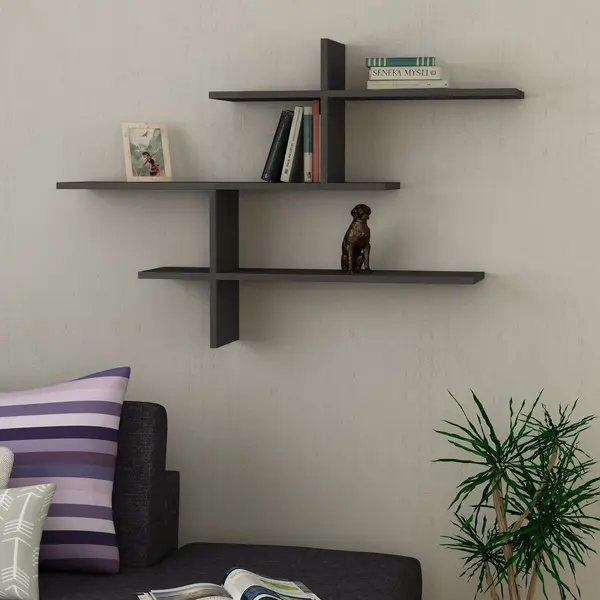 Woody Fashion 776HMS1727 shelve Modular shelf Wall mounted Particle board Anthracite thumbnail