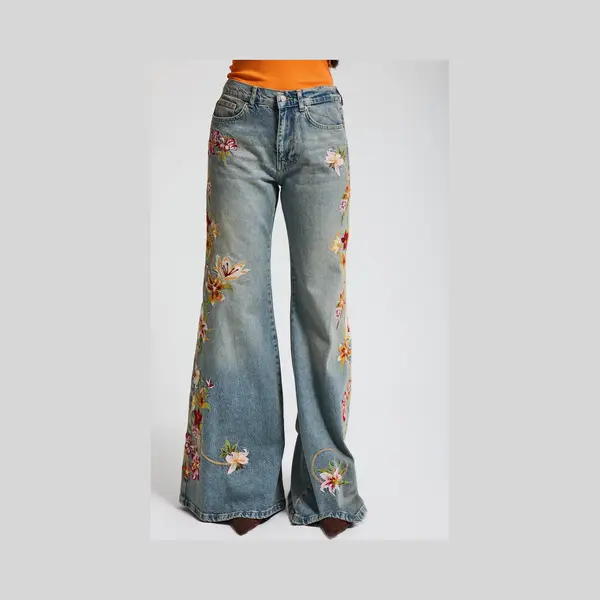 It's Basic - Elasticated Waist Flare Jeans thumbnail