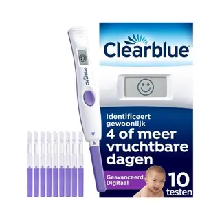 Clearblue Geavanceerde Digitale Ovulatietestset - 1 Digitale Houder En 10 Testen