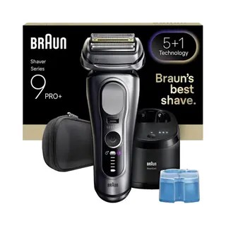 Braun Series 9 Pro+ 9667CC Scheerapparaat met scheerblad Trimmer Zilver