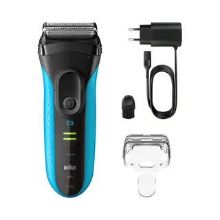 Braun Series 3 3040s Scheerapparaat met scheerblad Trimmer Zwart, Blauw