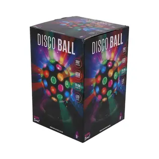 Disco Led Discobal - 20 Cm Zwart - Voor Feestjes En Gezellige Avonden