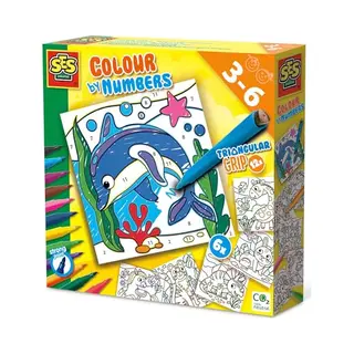 Ses Creative Colour by numbers - Triangular grip colouring pens
