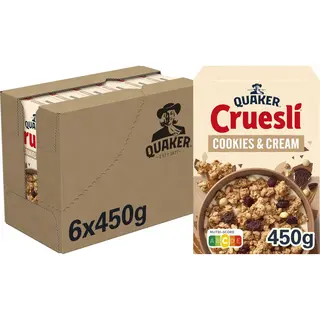 Quaker Cruesli Cookies & Cream - Ontbijtgranen - 6 X 450 Gram
