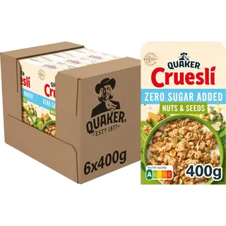 Quaker Cruesli Zero Sugar Added Nuts & Seeds - Ontbijtgranen - 6 X 400 Gram