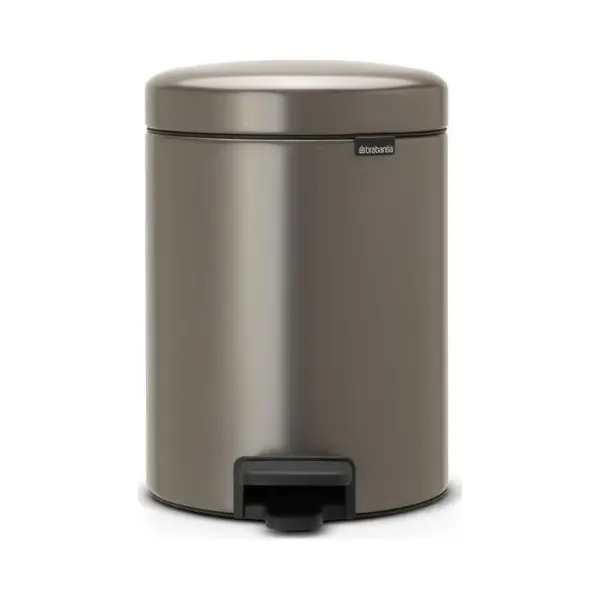 Brabantia Pedal Bin newIcon Round Platinum thumbnail