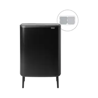 Brabantia Bo Touch Bin Hi Rechteckig Stahl Schwarz