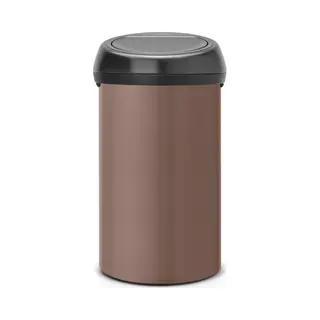 Brabantia Touch Bin Prullenbak - 60 Liter - Satin Taupe/Matt Black Deksel