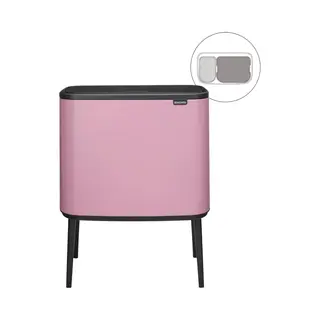 Abfallbehälter zur Mülltrennung Bo Touch Bin Mülleimer 11 L + 23 L Rosa