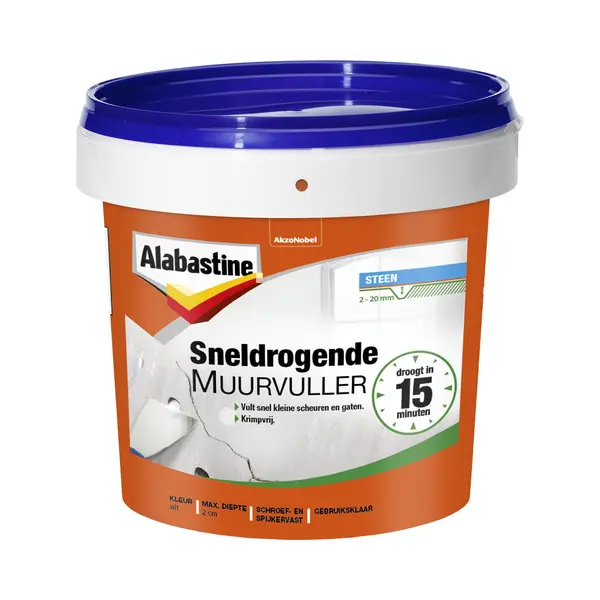 Alabastine Sneldrogende muurvuller Wit 1 kg thumbnail