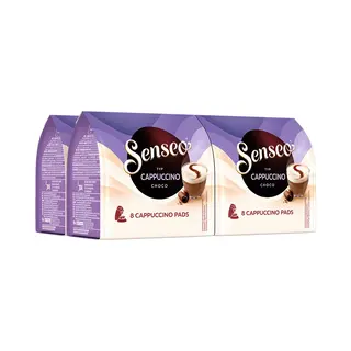 Senseo Koffiepads Cappuccino Choco (32 Pads, Cappuccino Choco Pads Voor Senseo Koffiepadmachines, Cappuccino Met Chocolade Smaak), 4 X 8 Pads