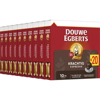 Douwe Egberts Espresso Krachtig Koffiecups - Intensiteit 10/12 - 10 X 20 Capsules