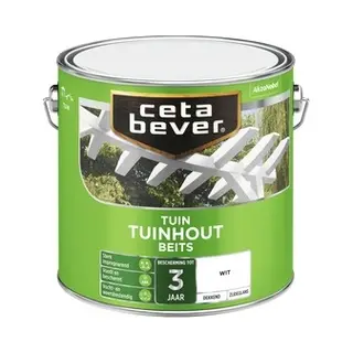 Cetabever - Tuinbeits Tuinhout Dekkend - Wit - 750 Ml