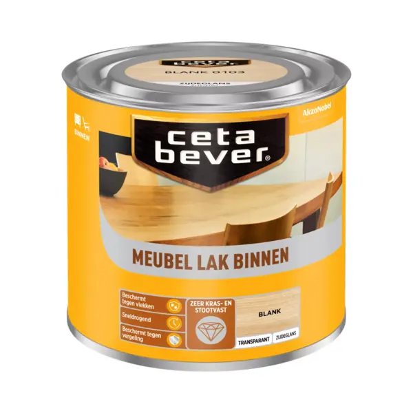 Cetabever Meubellak Transparant Zijdeglans - Blank - 250ml thumbnail