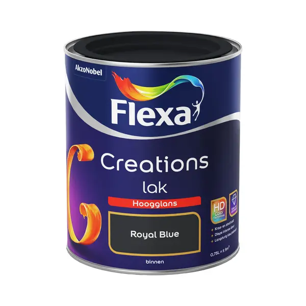 Flexa - Creations - Lak Hoogglans - Royal Blue - 750 Ml thumbnail