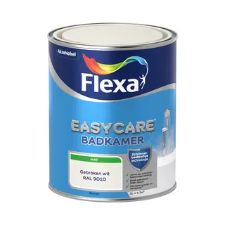 Flexa - Easycare Badkamer Muurverf - Gebroken Wit / Ral 9010 - 1 L