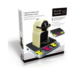 Bakaji Coffee Pod Storage Drawer Coffee Machine Stand For Nescafe Nespresso