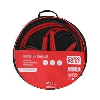 Carpoint Startkabelset 400A – 12V & 24V – 3 Meter – Geïsoleerde Iso-Klemmen – Inclusief Draagtas – Voor Noodstart