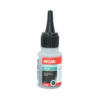 Womi Vulstof W237 – 20 G Zwart – Sterke Kunststofreparatie – Strakke Afwerking – Duurzame Hechting