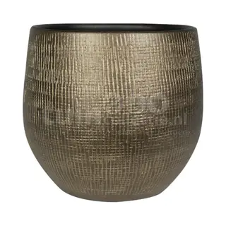 Ter Steege Steege Plantenpot - Modern Design - Goudkleurig - 32 X 36 Cm - Bloempot