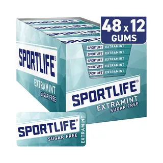 Sportlife Extramint Kauwgom - Showdoos - Doos 48 Pakjes - 48x18g